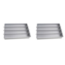 2X Battenberg Battenberg Cake Pan, Commercial Weight Anodised Aluminium, Silver B