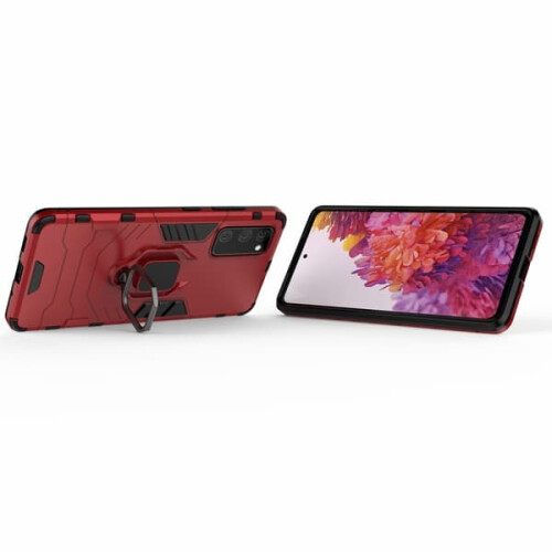 Samsung Galaxy S20 FE hybrid ring case red 1