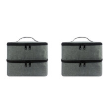 2X Nail Polish Storage Bag Nylon Portable Large Handbag Organizer for Cosmetic