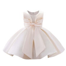 Girls Bowknot Tutu Dress Princess Mesh Puff Outfit Rose Gold