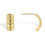 Gold Plated Twisted Stud Earrings for Women 1