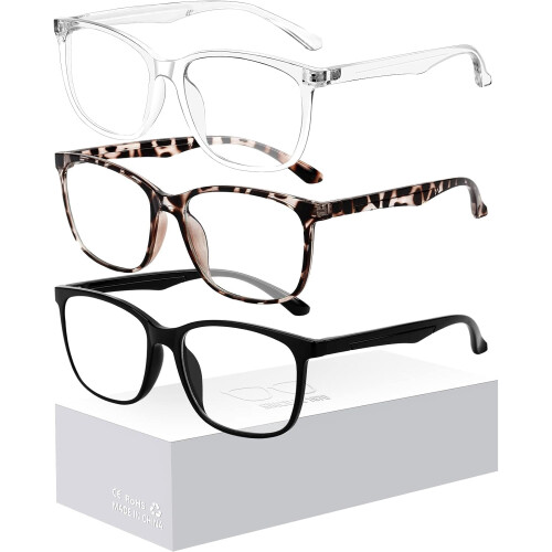 Blauwlichtfilterbrillen voor dames en heren, 3-pack