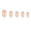 French Tip Press-on Nails Medium Length White with Glitter 4