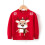 Kinder-Fleecepullover mit Rentiermotiv, Rot, 2–7 Jahre 1