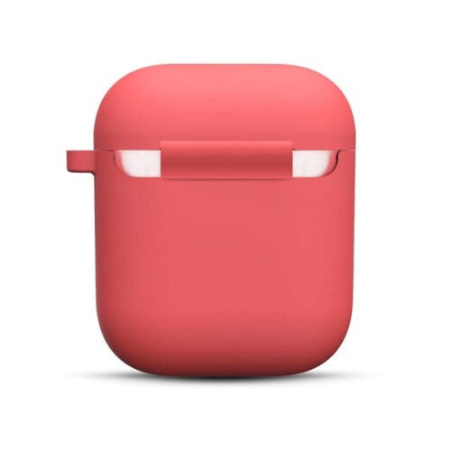 Silicone AirPods Case with Carabiner Red 2
