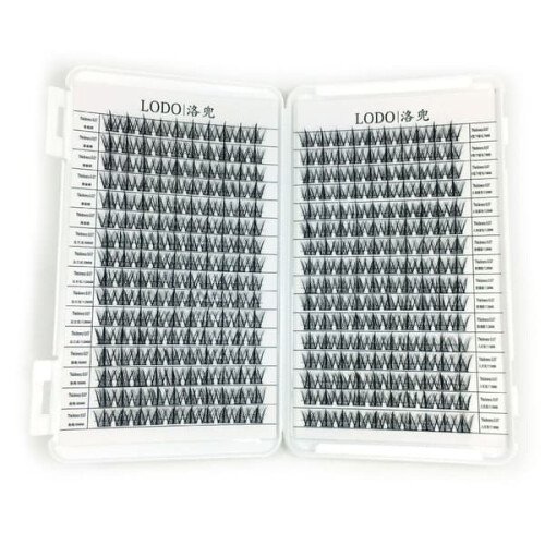 3D individual eyelashes 10mm 320 clusters 1