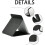 Foldable Tabletop Makeup Mirror PU Leather 25.5x18cm 3