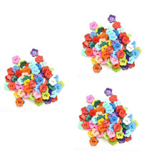 300 Pcs/Lot Plastic Buttons Sewing DIY Decals for Children Plum Flower