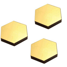 36 Pcs DIY 3D Mirror Hexagon Decal Art Mural Wall Sticker Home Decor Removable Gold