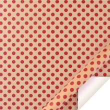 Carta da regalo natalizia marrone kraft con motivo Babbo Natale (1 rotolo)