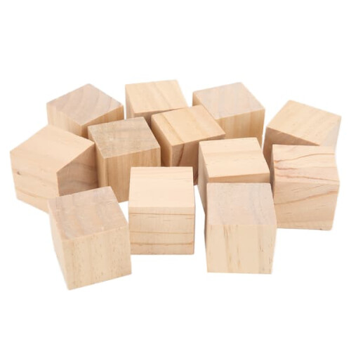 Wooden blocks untreated smooth 12-pack 2