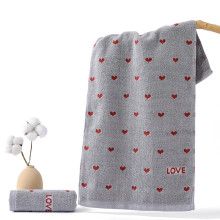 Red Heart Hand Towel Soft Cotton Terry 13.7 x 29.5 inches