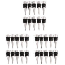 Wine Stopper,30Pcs Reusable Bottle Stoppers with Leak Proof Airtight,DIY Wine Cork for Bar,Holiday Party,Keep Wine Fresh