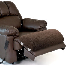 Sherpa Memory Foam Foot Pillow for Recliners – Chocolate,