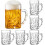 Plastic Beer Mugs with Handle 20 oz 6 Pack 1
