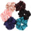 Conjunto de 6 scrunchies de tecido azul-marinho 1