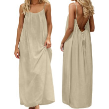 Women's backless cami dress summer sleeveless lounge dress