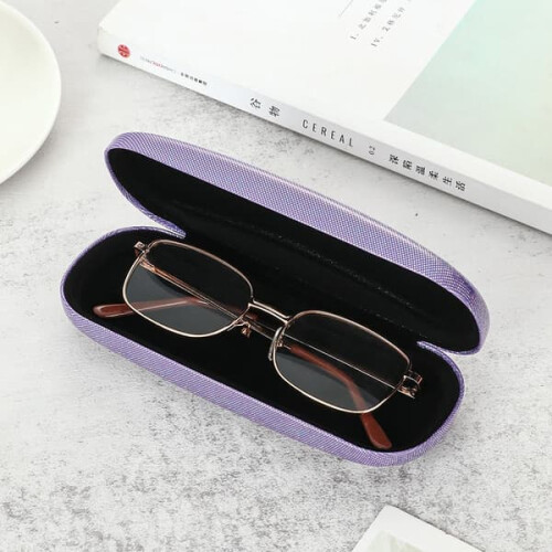 PU glasses case pink 1