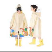 Girls' raincoat cartoon animal print hooded long sleeve