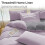 XIAOLE Cotton Bedding Set Purple 4-Piece 6