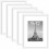 White Picture Frame Set 5 pcs 9x12 with 6x8 Mat 1