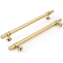 Cabinet Handles Gold 8-inch Center-to-Center 10-Pack
