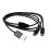 Câble de charge multiple USB vers double USB-C 2 en 1 5