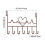 Over Door Hooks Rack Brown 7-Hook 5