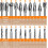 Carbide Burr Set Double Cut 20 pcs 1/8 inch Shank 2