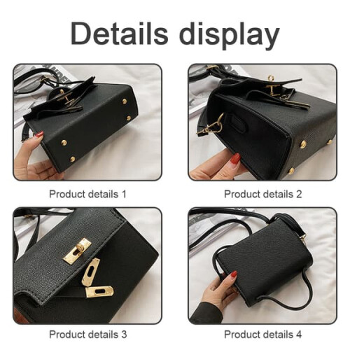 Bolsa feminina de ombro, bolsa da moda, bolsa de couro com capacidade para celular. 2