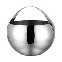 Eisbehälter aus Edelstahl mit Griff, 2 l, Silber