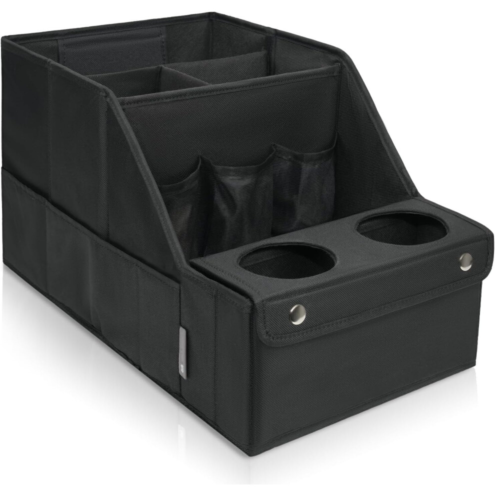 Car Seat Organizer With 11 Compartments And 2 Cup Blue 9132278250335