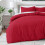 Queen duvet cover oversized red 1800 thread count 1