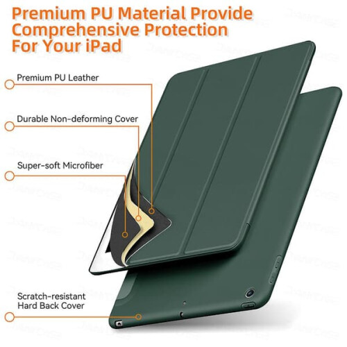 iPad Case Orange Compatible with 5th–10th Gen, Air 1–5, 2