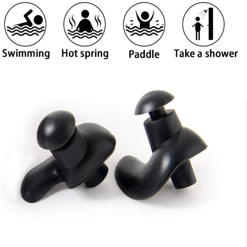 Swimming Ear Plugs Silicone Reusable 3 Pairs 2