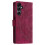 Samsung Galaxy A26 wallet case red mandala flower pattern 2