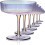 Stiellose Weingläser, schimmernd, 4-teilig, 295 ml 1