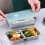 Stainless Steel Bento Box with Lid 3-Compartment Leak-Proof 7