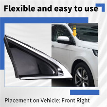 Car Side Mirror Molding Triangle Garnish Panel for 2015-2022 Front Pillar Trim Plate FK7B17074AE5UAW R