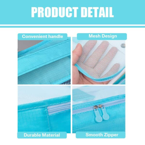 Travel storage bags set durable compression 6-pack 2