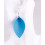 Women's handmade bohemian leaf drop earrings turquoise 2