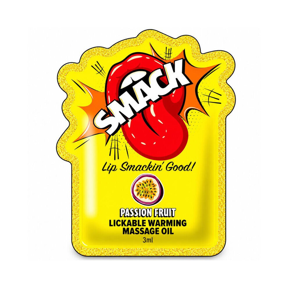 Doc Johnson Smack Tarts Lickable Massage Oil – Passion Fruit – 3Ml Sachet