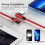 USB Lightning Cable for iPhone Red 1m 2m 3m 6