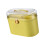 Boîte de rangement avec couvercle et poignée, deux compartiments, jaune 2