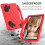 iPad Pro 12.9 inch EVA shockproof case with thumb grip red 4