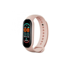 (Pink) M6 Smart Band Waterproof Fitness Bracelet Sports Pedometer Sleep Tracker Heart Rate Monitor Blood Pressure Monitor Smart