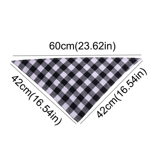 Jacenvly Plaid Cotton Pet Bandana 1 Piece 1