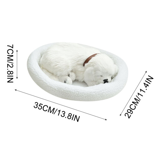 Cachorro de brinquedo realista dormindo com som de respiração e 2