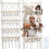 Amaca portaoggetti per peluche in stile boho macramè a 4 livelli, marrone 1
