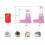 Hamster Hanging Water Bottle with Base 3-in-1 3
